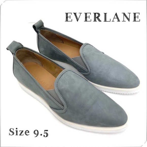 Everlane Shoes - EVERLANE The Nubuck Leather Street Shoes Pointed Toe Loafer Gray Size 9.5
